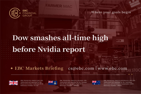 Dow พุ่งสูงสุดเป็นประวัติการณ์ก่อนที่ Nvidia จะรายงาน
