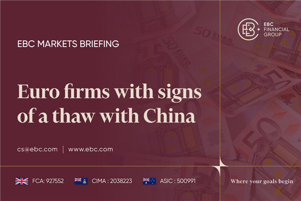 Euro firms with signs of a thaw with China
