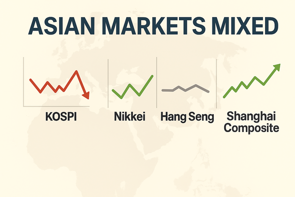 Mercados asiáticos mistos: Hang Seng dispara, Nikkei cai